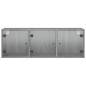 vidaXL Mueble de pared puertas de vidrio gris Sonoma 102x37x35 cm vidaXL Mueble de pared puertas de vidrio gris Sonoma 102x37x35 cm