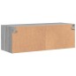 vidaXL Mueble de pared puertas de vidrio gris Sonoma 102x37x35 cm vidaXL Mueble de pared puertas de vidrio gris Sonoma 102x37x35 cm