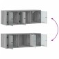 vidaXL Mueble de pared puertas de vidrio gris Sonoma 102x37x35 cm vidaXL Mueble de pared puertas de vidrio gris Sonoma 102x37x35 cm