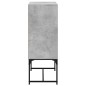 vidaXL Armario auxiliar puertas de vidrio gris hormigón 69x37x100 cm vidaXL Armario auxiliar puertas de vidrio gris hormigón 69x37x100 cm