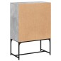 vidaXL Armario auxiliar puertas de vidrio gris hormigón 69x37x100 cm vidaXL Armario auxiliar puertas de vidrio gris hormigón 69x37x100 cm
