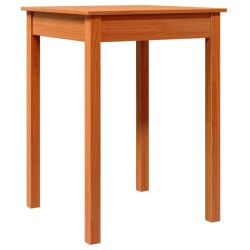 vidaXL Mesa de comedor madera maciza de pino marrón cera 55x55x75 cm