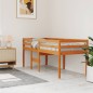 vidaXL Cama alta madera maciza de pino marrón cera 80x200 cm vidaXL Cama alta madera maciza de pino marrón cera 80x200 cm