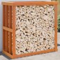 vidaXL Soporte leña de exterior madera pino marrón cera 109x52x106 cm vidaXL Soporte leña de exterior madera pino marrón cera 109x52x106 cm