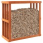 vidaXL Soporte leña de exterior madera pino marrón cera 109x52x106 cm vidaXL Soporte leña de exterior madera pino marrón cera 109x52x106 cm