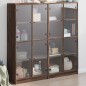 vidaXL Estantería con puertas madera marrón roble 136x37x142 cm vidaXL Estantería con puertas madera marrón roble 136x37x142 cm
