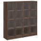vidaXL Estantería con puertas madera marrón roble 136x37x142 cm vidaXL Estantería con puertas madera marrón roble 136x37x142 cm