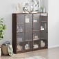 vidaXL Estantería con puertas madera marrón roble 136x37x142 cm vidaXL Estantería con puertas madera marrón roble 136x37x142 cm