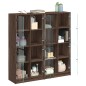 vidaXL Estantería con puertas madera marrón roble 136x37x142 cm vidaXL Estantería con puertas madera marrón roble 136x37x142 cm