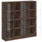 vidaXL Estantería con puertas madera marrón roble 136x37x142 cm vidaXL Estantería con puertas madera marrón roble 136x37x142 cm