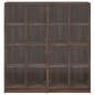 vidaXL Estantería con puertas madera marrón roble 136x37x142 cm vidaXL Estantería con puertas madera marrón roble 136x37x142 cm