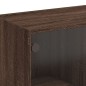 vidaXL Estantería con puertas madera marrón roble 136x37x142 cm vidaXL Estantería con puertas madera marrón roble 136x37x142 cm