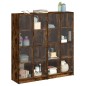 vidaXL Estantería con puertas madera roble ahumado 136x37x142 cm