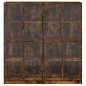 vidaXL Estantería con puertas madera roble ahumado 136x37x142 cm