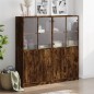 vidaXL Estantería con puertas madera roble ahumado 136x37x142 cm vidaXL Estantería con puertas madera roble ahumado 136x37x142 cm