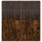 vidaXL Estantería con puertas madera roble ahumado 136x37x142 cm vidaXL Estantería con puertas madera roble ahumado 136x37x142 cm