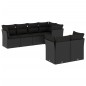 vidaXL Set de comedor de jardín 7 pzas y cojines ratán sintético negro vidaXL Set de comedor de jardín 7 pzas y cojines ratán sintético negro