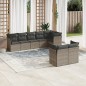 vidaXL Set de sofás de jardín 8 pzas y cojines ratán sintético gris vidaXL Set de sofás de jardín 8 pzas y cojines ratán sintético gris
