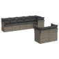 vidaXL Set de sofás de jardín 8 pzas y cojines ratán sintético gris vidaXL Set de sofás de jardín 8 pzas y cojines ratán sintético gris