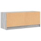 vidaXL Mueble de TV con puertas de vidrio gris Sonoma 102x37x42 cm