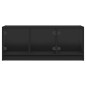 vidaXL Mueble de TV con puertas de vidrio negro 102x37x42 cm vidaXL Mueble de TV con puertas de vidrio negro 102x37x42 cm
