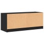 vidaXL Mueble de TV con puertas de vidrio negro 102x37x42 cm vidaXL Mueble de TV con puertas de vidrio negro 102x37x42 cm