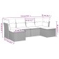 vidaXL Set de sofás de jardín 6 piezas y cojines ratán sintético negro vidaXL Set de sofás de jardín 6 piezas y cojines ratán sintético negro