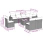 vidaXL Set de sofás de jardín 8 piezas y cojines ratán sintético negro vidaXL Set de sofás de jardín 8 piezas y cojines ratán sintético negro