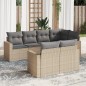 vidaXL Set sofás de jardín 7 piezas y cojines ratán sintético beige vidaXL Set sofás de jardín 7 piezas y cojines ratán sintético beige
