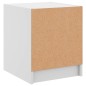 vidaXL Mesita de noche con puerta de vidrio blanco 35x37x42 cm vidaXL Mesita de noche con puerta de vidrio blanco 35x37x42 cm