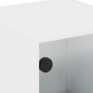 vidaXL Mesita de noche con puerta de vidrio blanco 35x37x42 cm vidaXL Mesita de noche con puerta de vidrio blanco 35x37x42 cm