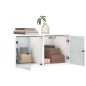 vidaXL Mueble pared con puertas de vidrio 2 uds blanco 68,5x37x35 cm vidaXL Mueble pared con puertas de vidrio 2 uds blanco 68,5x37x35 cm