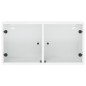 vidaXL Mueble pared con puertas de vidrio 2 uds blanco 68,5x37x35 cm vidaXL Mueble pared con puertas de vidrio 2 uds blanco 68,5x37x35 cm