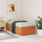 vidaXL Sofá cama de madera maciza de pino marrón cera 80x200 cm vidaXL Sofá cama de madera maciza de pino marrón cera 80x200 cm
