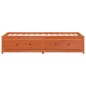 vidaXL Sofá cama de madera maciza de pino marrón cera 80x200 cm vidaXL Sofá cama de madera maciza de pino marrón cera 80x200 cm