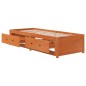 vidaXL Sofá cama de madera maciza de pino marrón cera 80x200 cm vidaXL Sofá cama de madera maciza de pino marrón cera 80x200 cm
