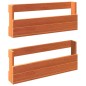 vidaXL Estantes zapatos pared 2 uds madera pino marrón 59x8,5x23,5 cm
