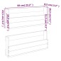 vidaXL Estantes zapatos pared 2 uds madera pino marrón 59x8,5x23,5 cm