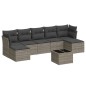 vidaXL Set de sofás de jardín 8 pzas y cojines ratán sintético gris vidaXL Set de sofás de jardín 8 pzas y cojines ratán sintético gris