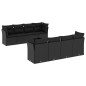 vidaXL Set de sofás de jardín 8 piezas y cojines ratán sintético negro vidaXL Set de sofás de jardín 8 piezas y cojines ratán sintético negro