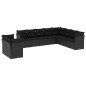 vidaXL Set de sofás de jardín 10 pzas cojines ratán sintético negro vidaXL Set de sofás de jardín 10 pzas cojines ratán sintético negro
