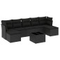 vidaXL Set de sofás de jardín 8 piezas y cojines ratán sintético negro vidaXL Set de sofás de jardín 8 piezas y cojines ratán sintético negro