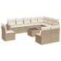 vidaXL Set de sofás de jardín 11pzas con cojines ratán sintético beige vidaXL Set de sofás de jardín 11pzas con cojines ratán sintético beige