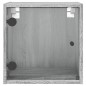 vidaXL Mesita de noche con puerta de vidrio gris Sonoma 35x37x35 cm vidaXL Mesita de noche con puerta de vidrio gris Sonoma 35x37x35 cm