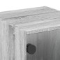 vidaXL Mesita de noche con puerta de vidrio gris Sonoma 35x37x35 cm vidaXL Mesita de noche con puerta de vidrio gris Sonoma 35x37x35 cm