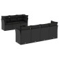 vidaXL Set de sofás de jardín 8 piezas y cojines ratán sintético negro vidaXL Set de sofás de jardín 8 piezas y cojines ratán sintético negro