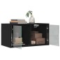 vidaXL Mueble pared con puertas de vidrio 2 uds negro 68,5x37x35 cm vidaXL Mueble pared con puertas de vidrio 2 uds negro 68,5x37x35 cm
