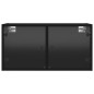 vidaXL Mueble pared con puertas de vidrio 2 uds negro 68,5x37x35 cm vidaXL Mueble pared con puertas de vidrio 2 uds negro 68,5x37x35 cm