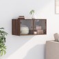 vidaXL Mueble de pared puertas de vidrio marrón roble 68,5x37x35 cm vidaXL Mueble de pared puertas de vidrio marrón roble 68,5x37x35 cm