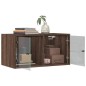 vidaXL Mueble de pared puertas de vidrio marrón roble 68,5x37x35 cm vidaXL Mueble de pared puertas de vidrio marrón roble 68,5x37x35 cm